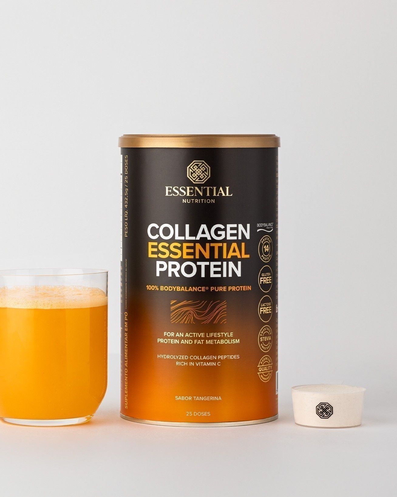 Collagen Essential Protein Tangerina Lata 432,5g | 25 doses