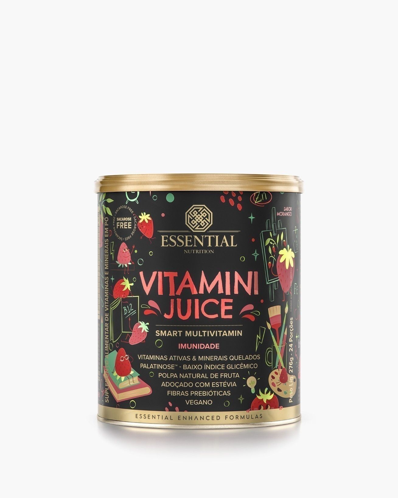 Vitamini Juice Morango Lata 276g | 24 doses